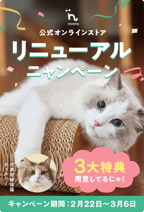 nyans公式オンラインストア　リニューアルキャンペーン