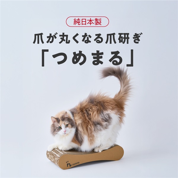 [予約販売:3月中旬より順次発送]爪が丸くなるnyansの爪とぎ【つめまる】