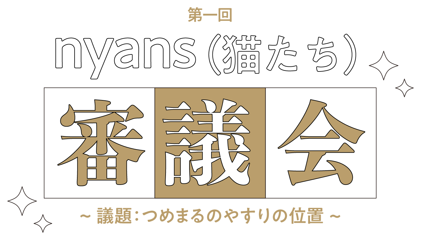 第一回 nyans（猫たち）審議会 〜議題：つめまるのやすりの位置〜