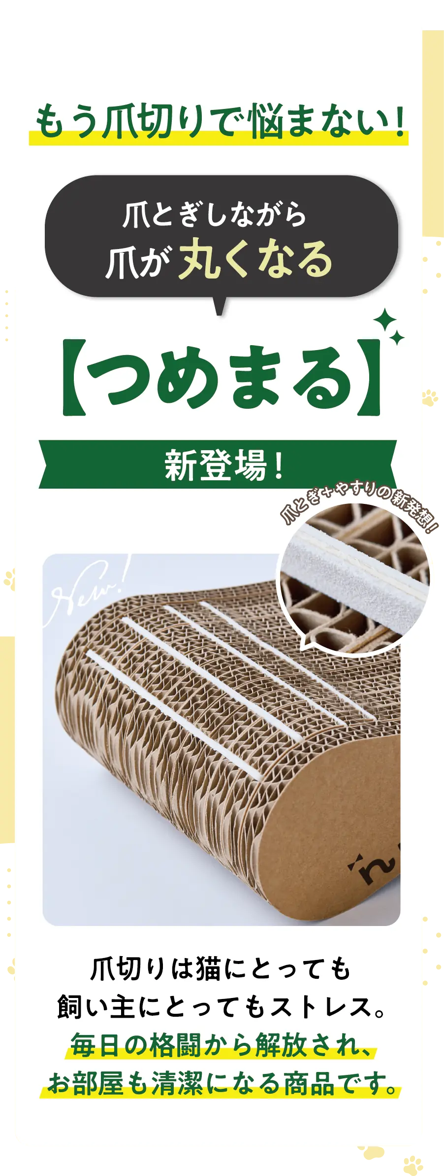 爪が丸くなる つめまる新登場